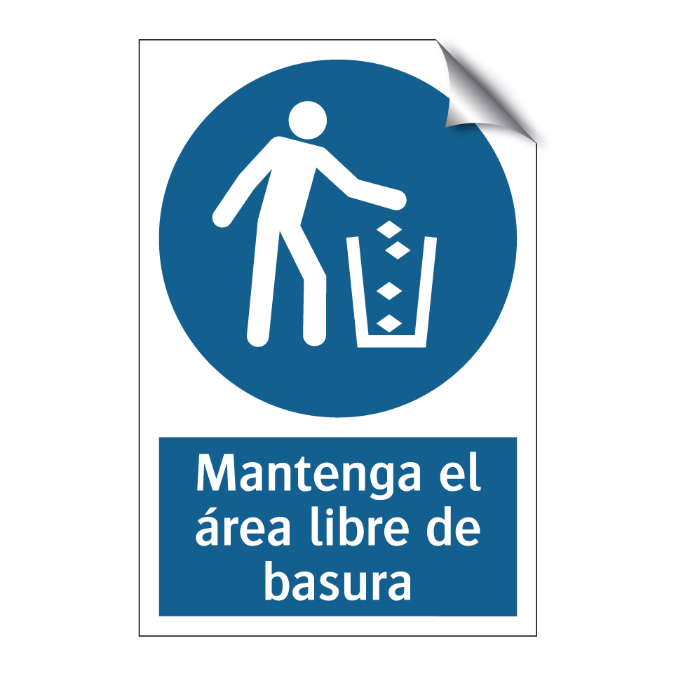 Mantenga el área libre de basura