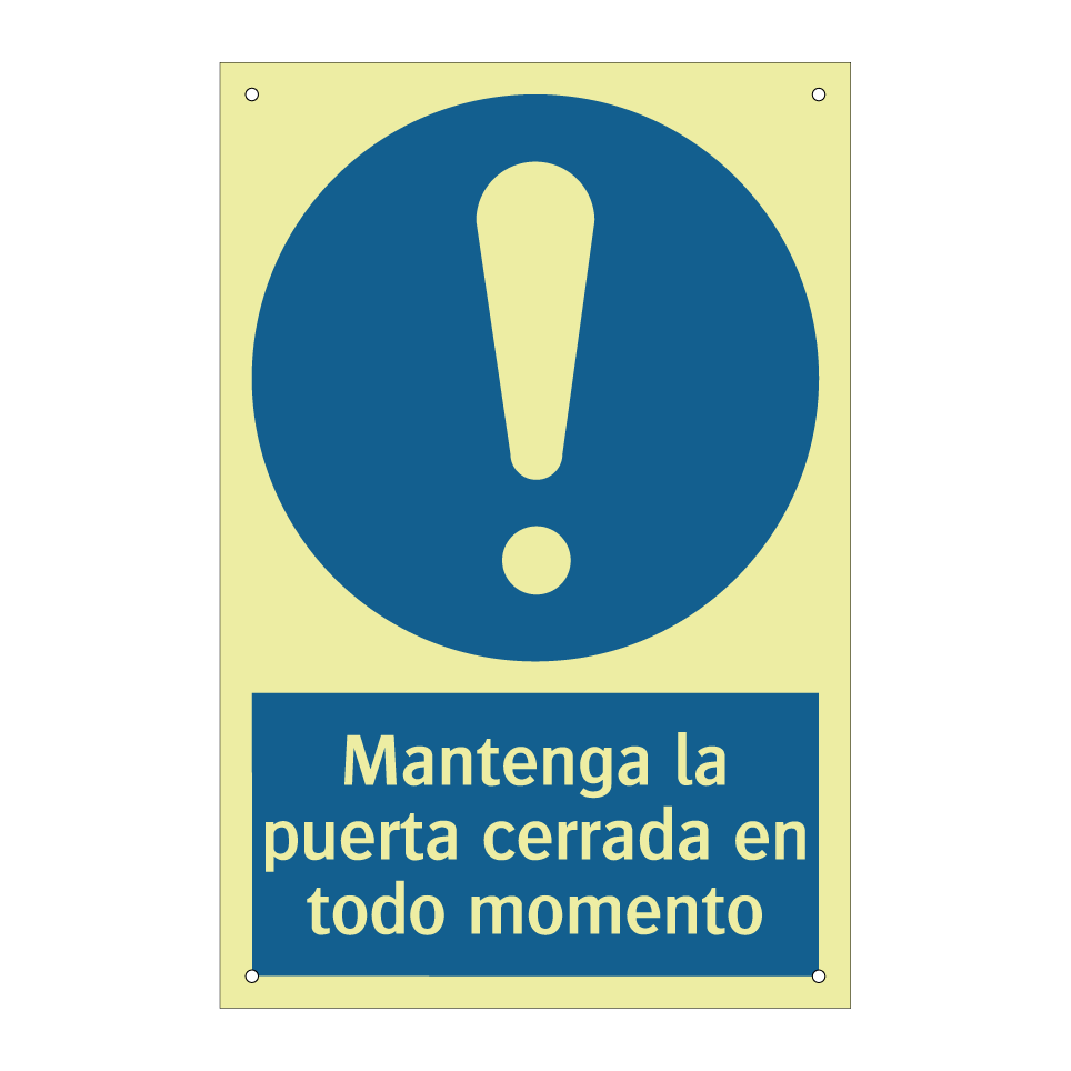 Mantenga la puerta cerrada en todo momento