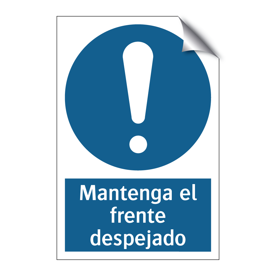 Mantenga el frente despejado