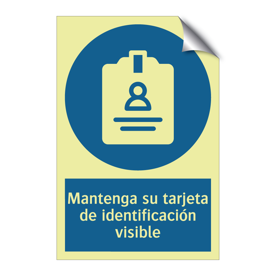 Mantenga su tarjeta de identificación visible