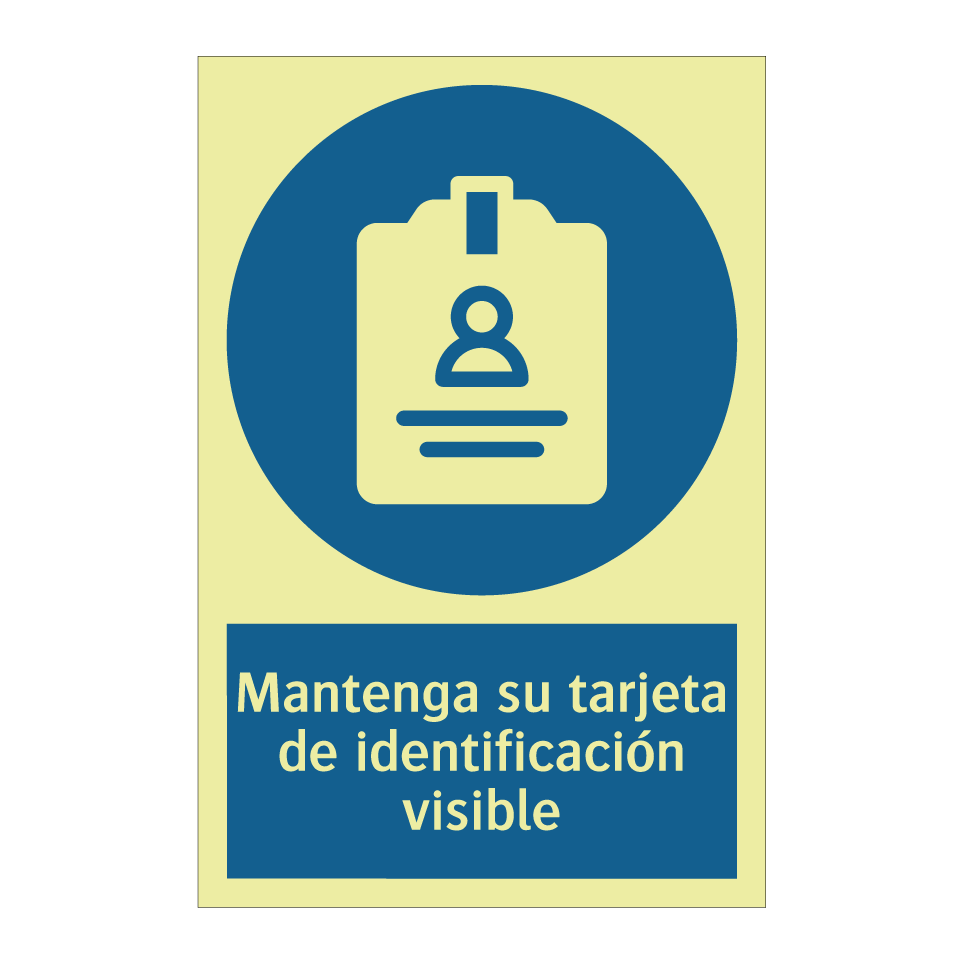 Mantenga su tarjeta de identificación visible