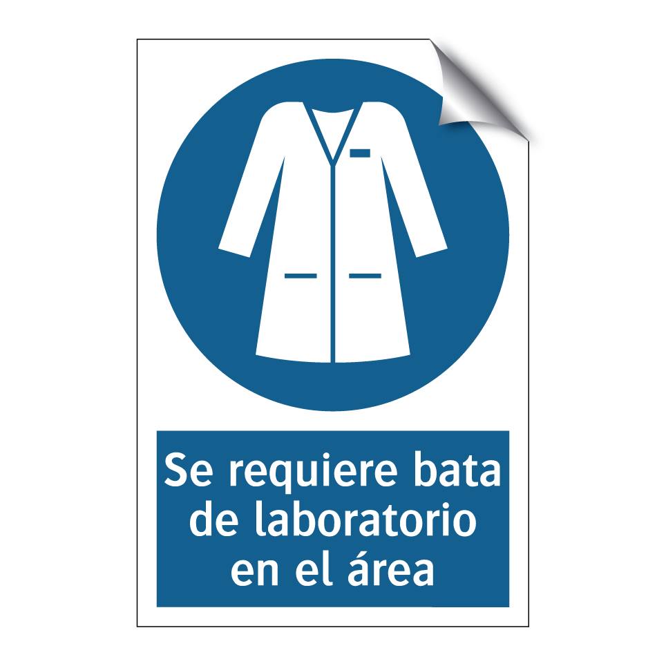 Se requiere bata de laboratorio en el área