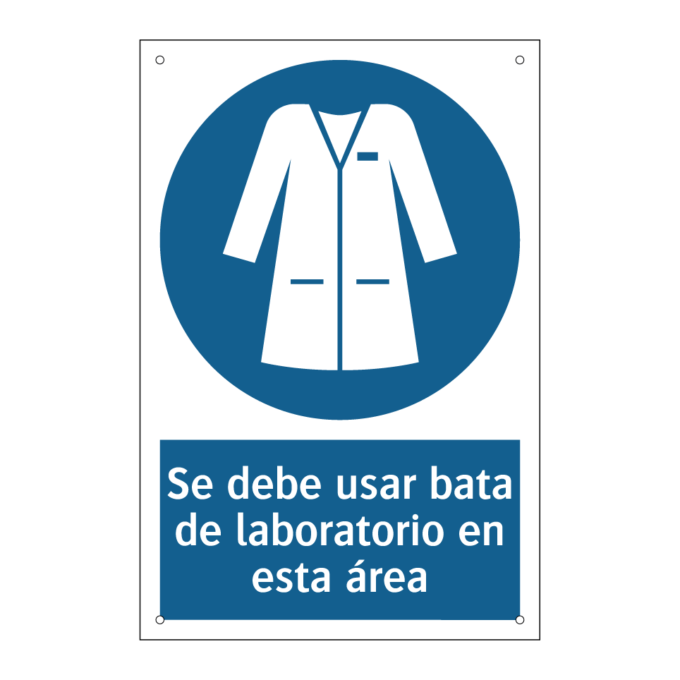 Se debe usar bata de laboratorio en esta área