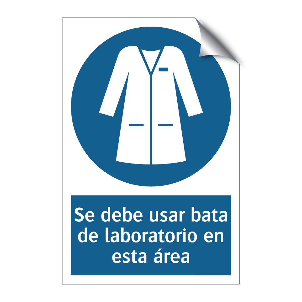 Se debe usar bata de laboratorio en esta área
