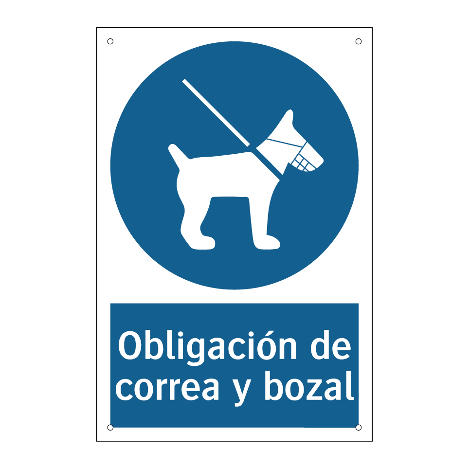Obligación de correa y bozal