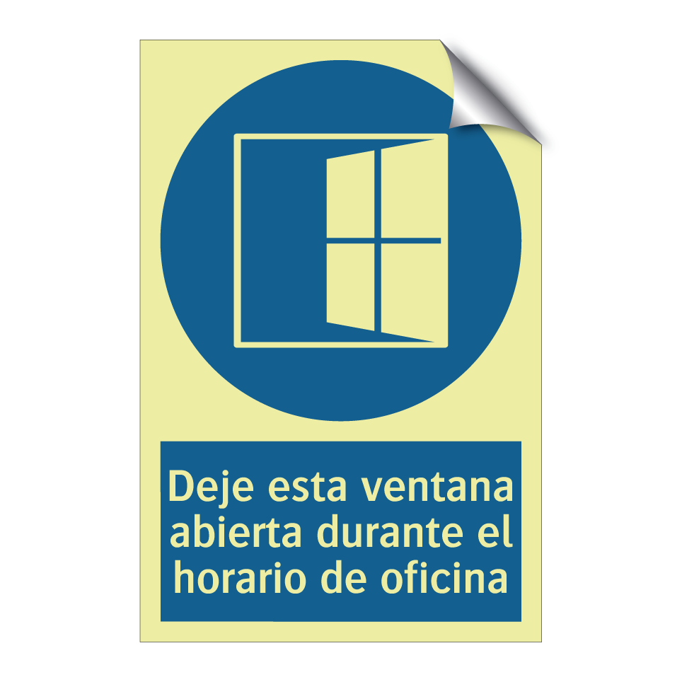 Deje esta ventana abierta durante el horario de oficina