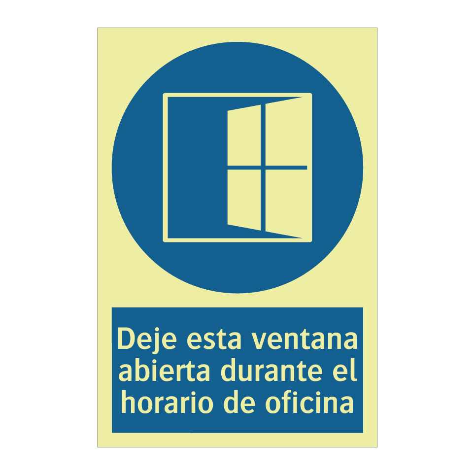 Deje esta ventana abierta durante el horario de oficina