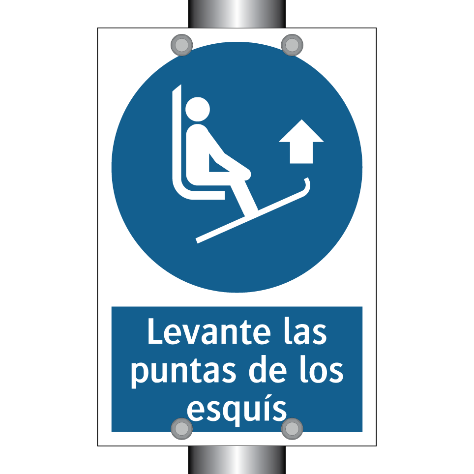 Levante las puntas de los esquís