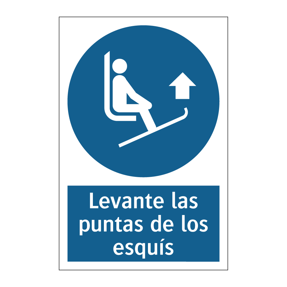 Levante las puntas de los esquís