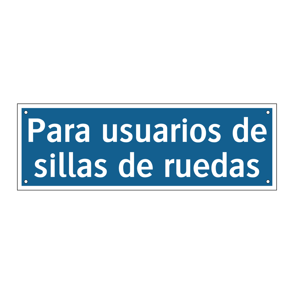 Para usuarios de sillas de ruedas