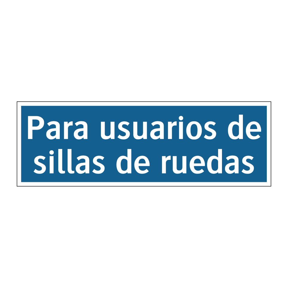 Para usuarios de sillas de ruedas