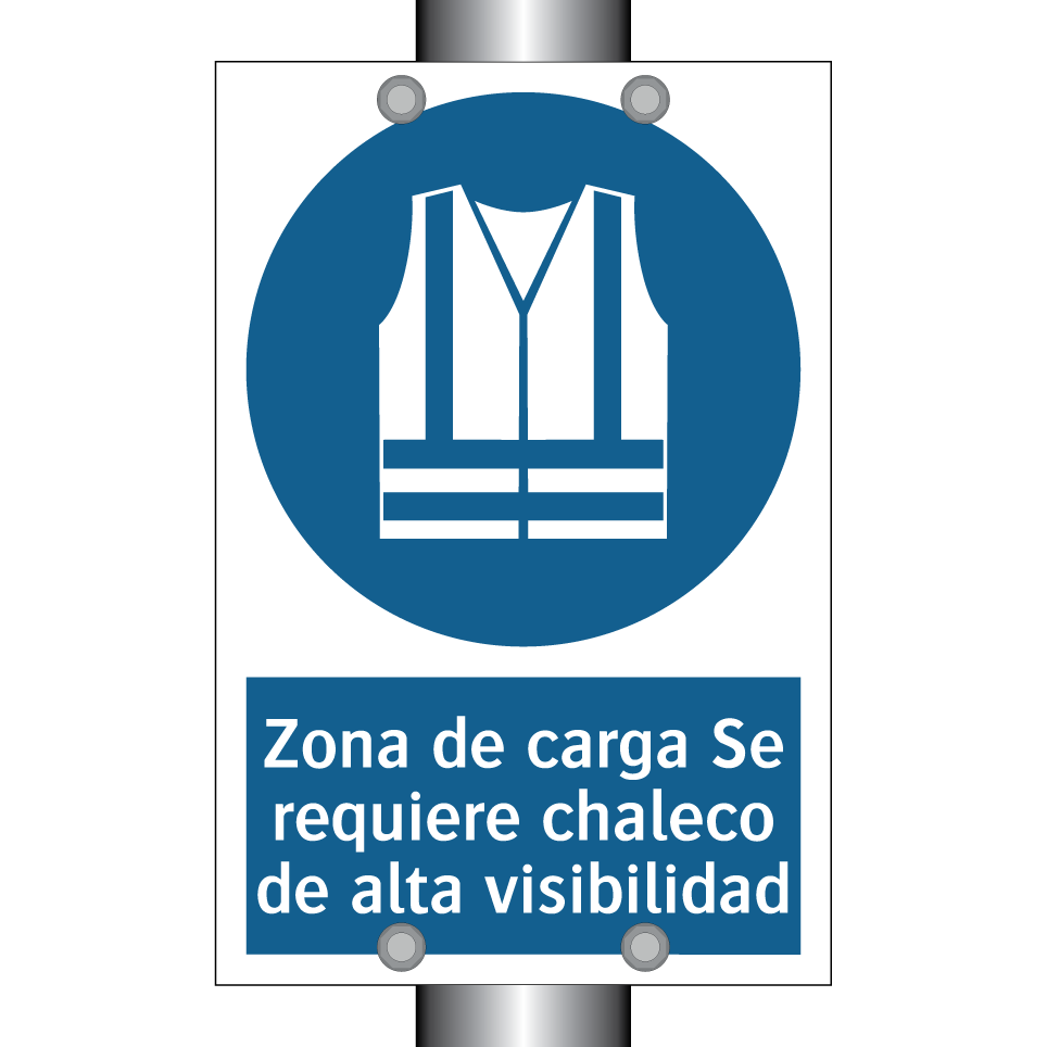Zona de carga Se requiere chaleco de alta visibilidad