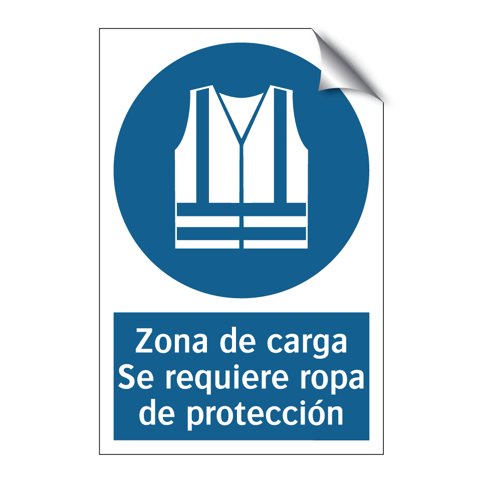 Zona de carga Se requiere ropa de protección
