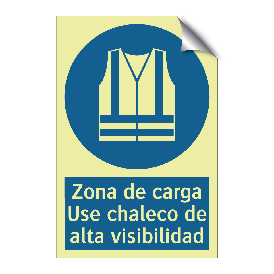 Zona de carga Use chaleco de alta visibilidad