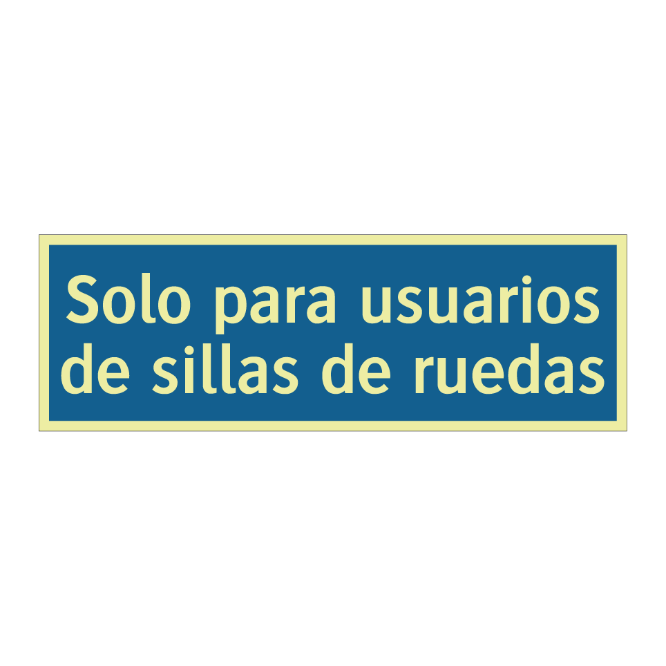 Solo para usuarios de sillas de ruedas