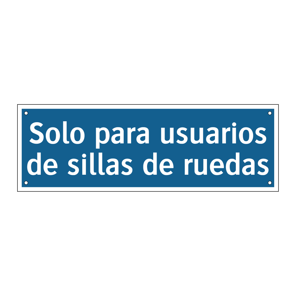 Solo para usuarios de sillas de ruedas