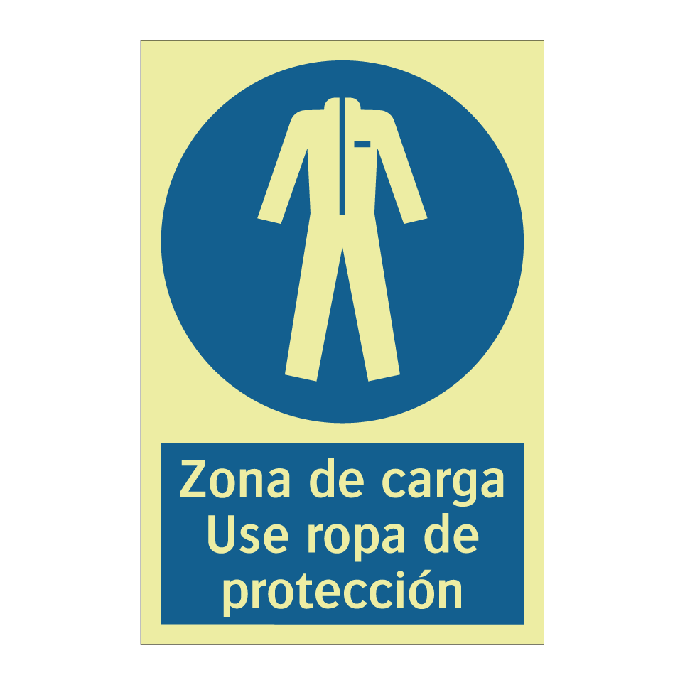 Zona de carga Use ropa de protección