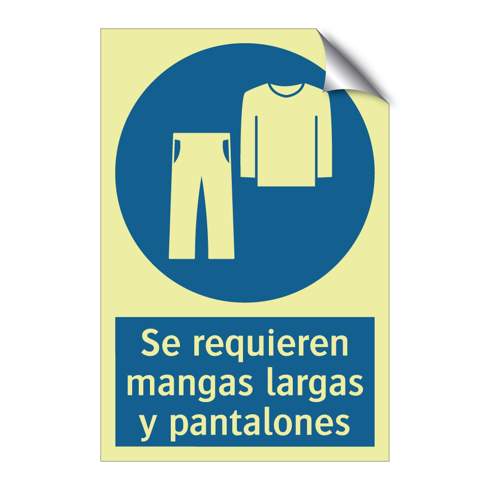 Se requieren mangas largas y pantalones