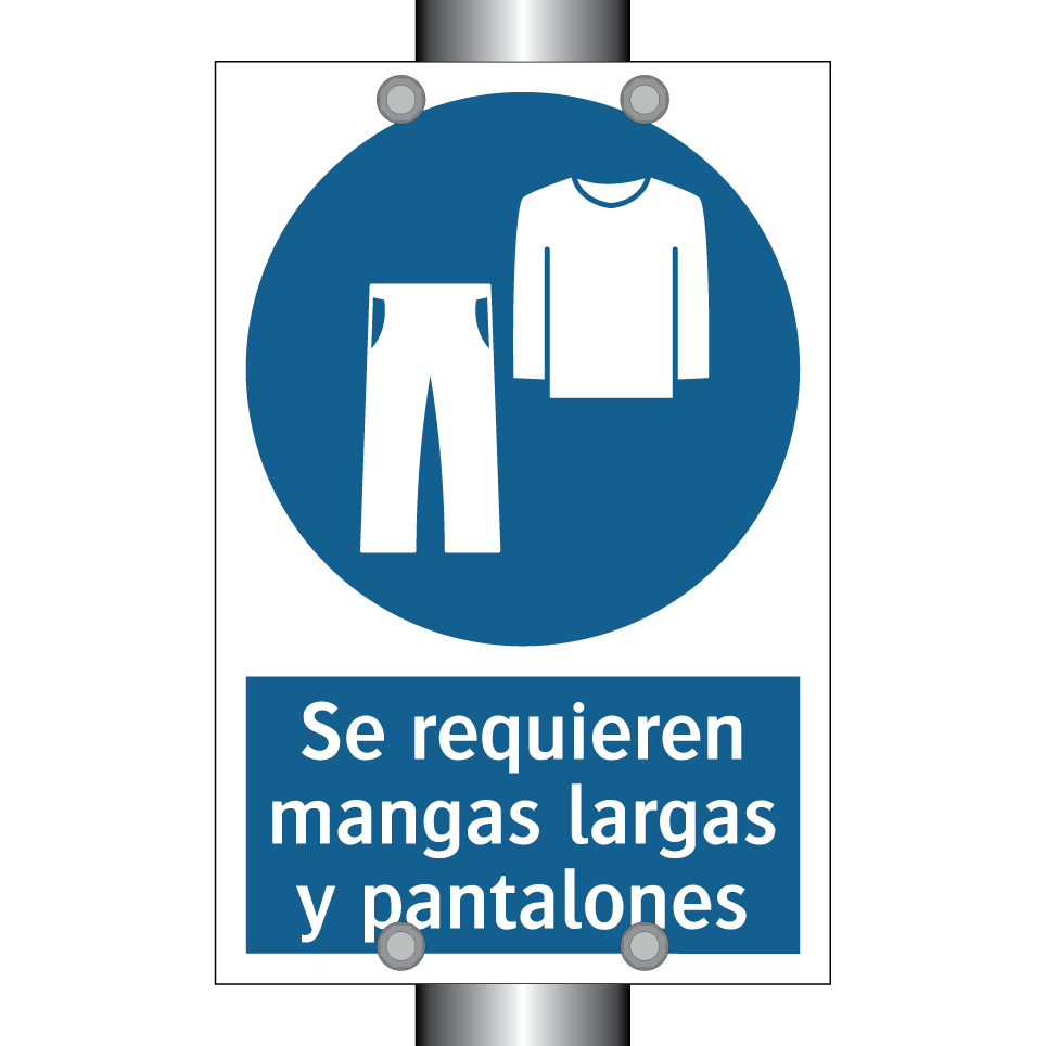 Se requieren mangas largas y pantalones
