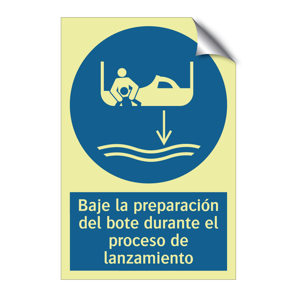 Baje la preparación del bote durante el proceso de lanzamiento