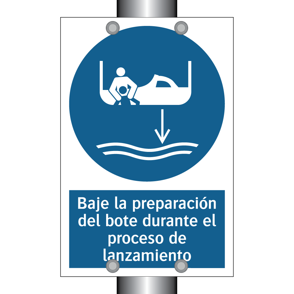 Baje la preparación del bote durante el proceso de lanzamiento