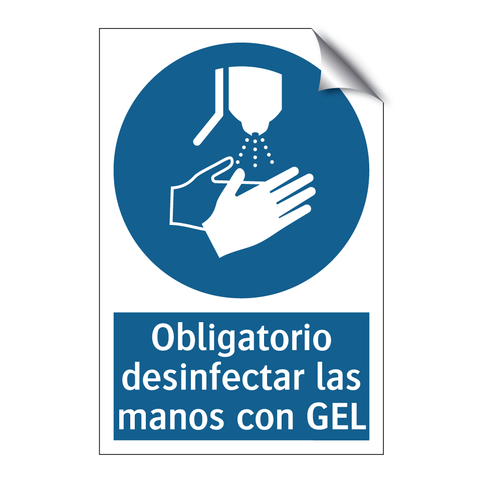Obligatorio desinfectar las manos con GEL