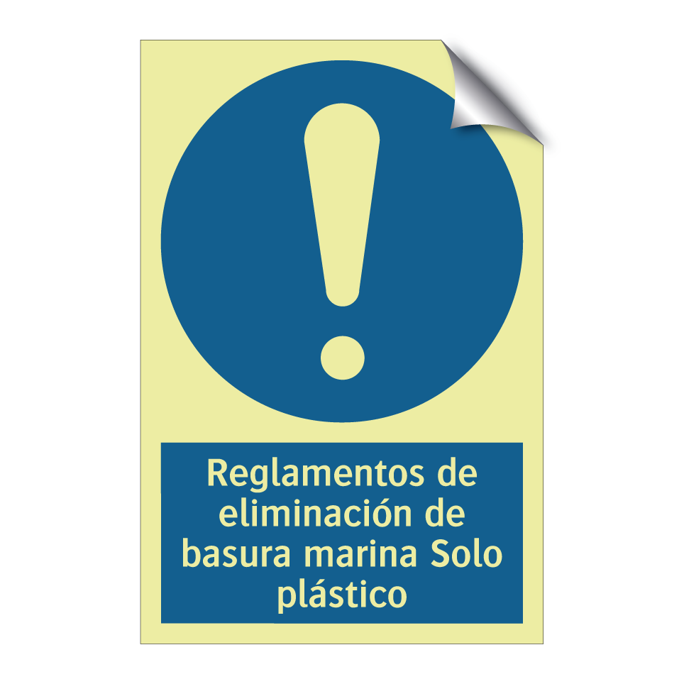 Reglamentos de eliminación de basura marina Solo plástico