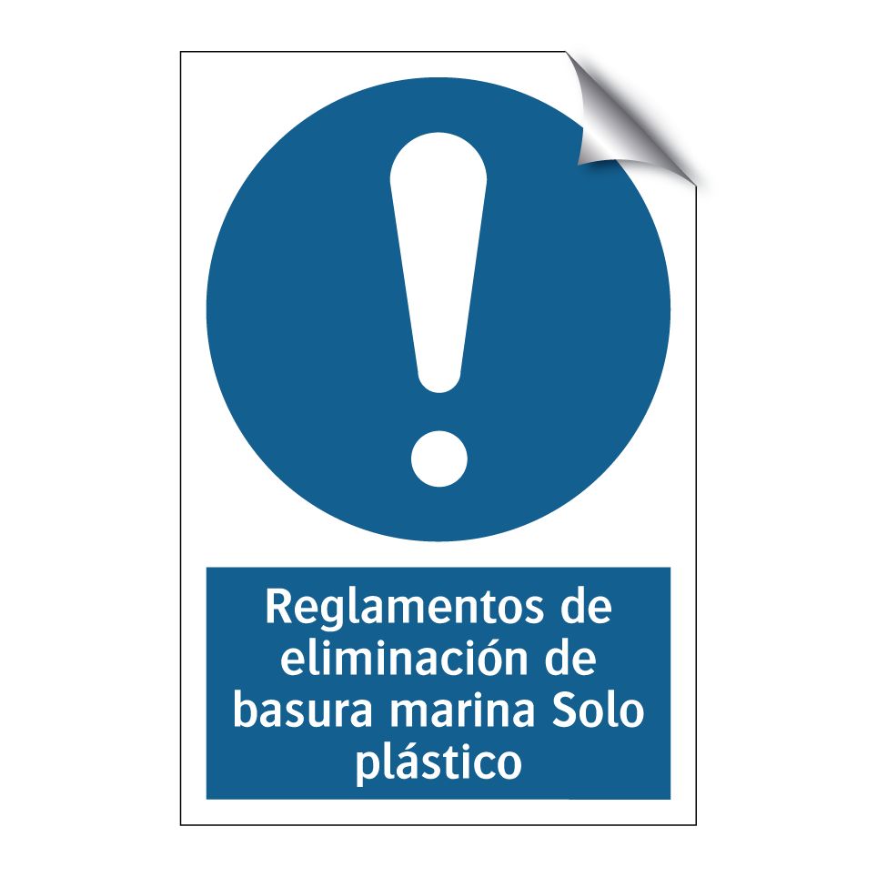 Reglamentos de eliminación de basura marina Solo plástico