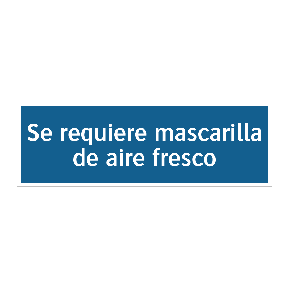 Se requiere mascarilla de aire fresco