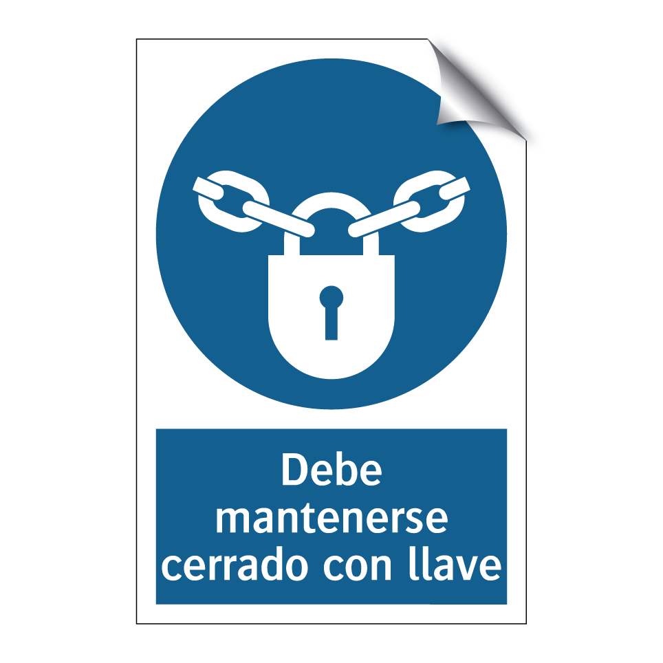 Debe mantenerse cerrado con llave