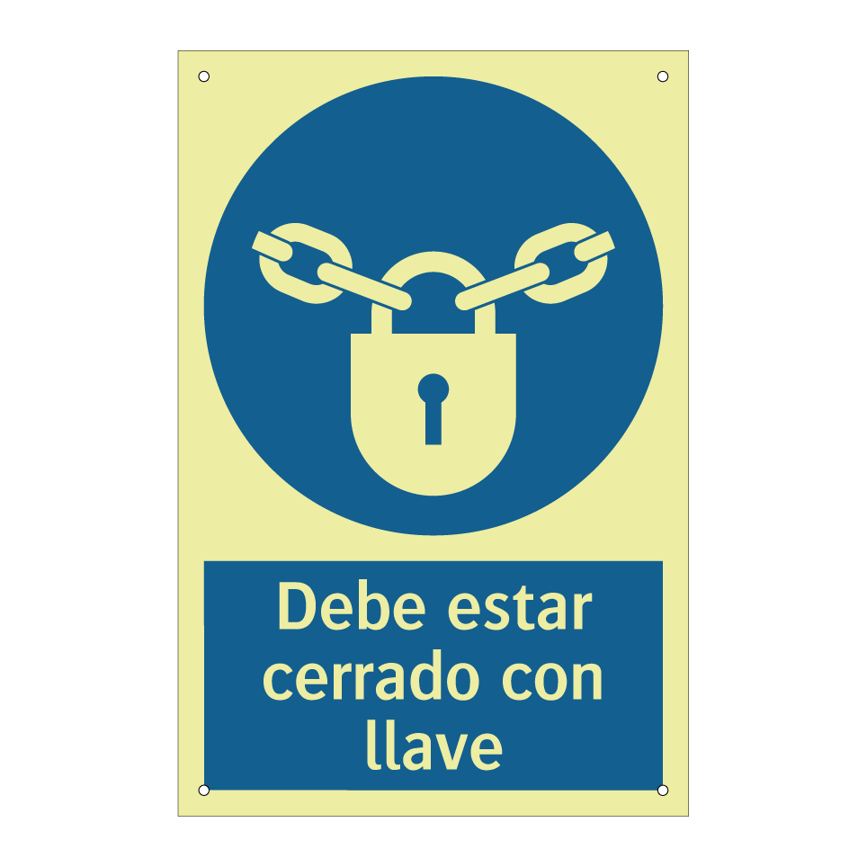 Debe estar cerrado con llave