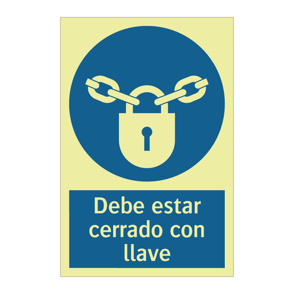 Debe estar cerrado con llave