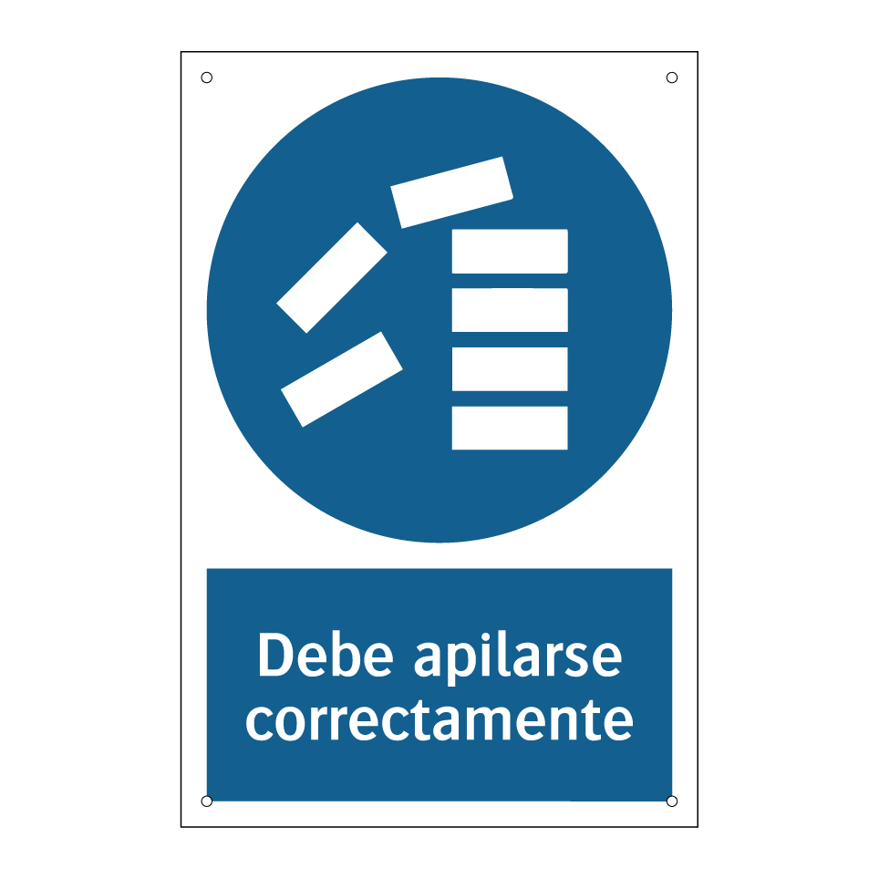 Debe apilarse correctamente