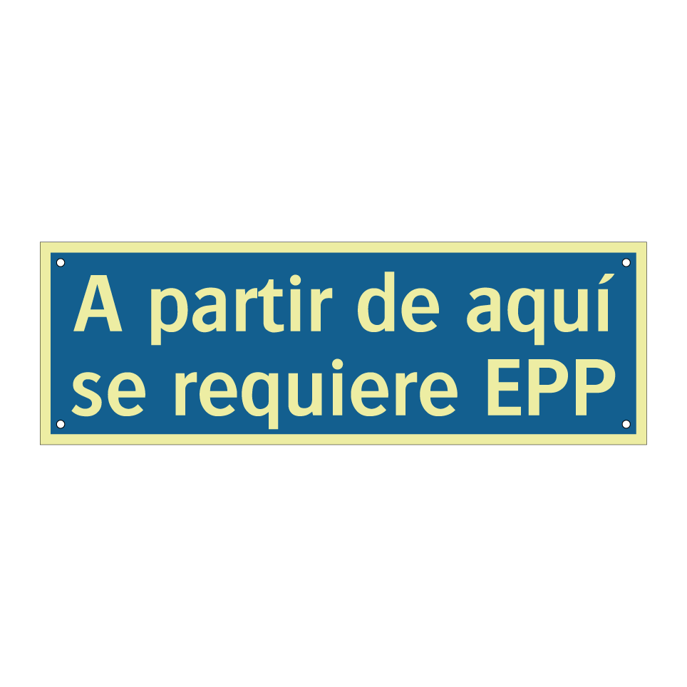A partir de aquí se requiere EPP