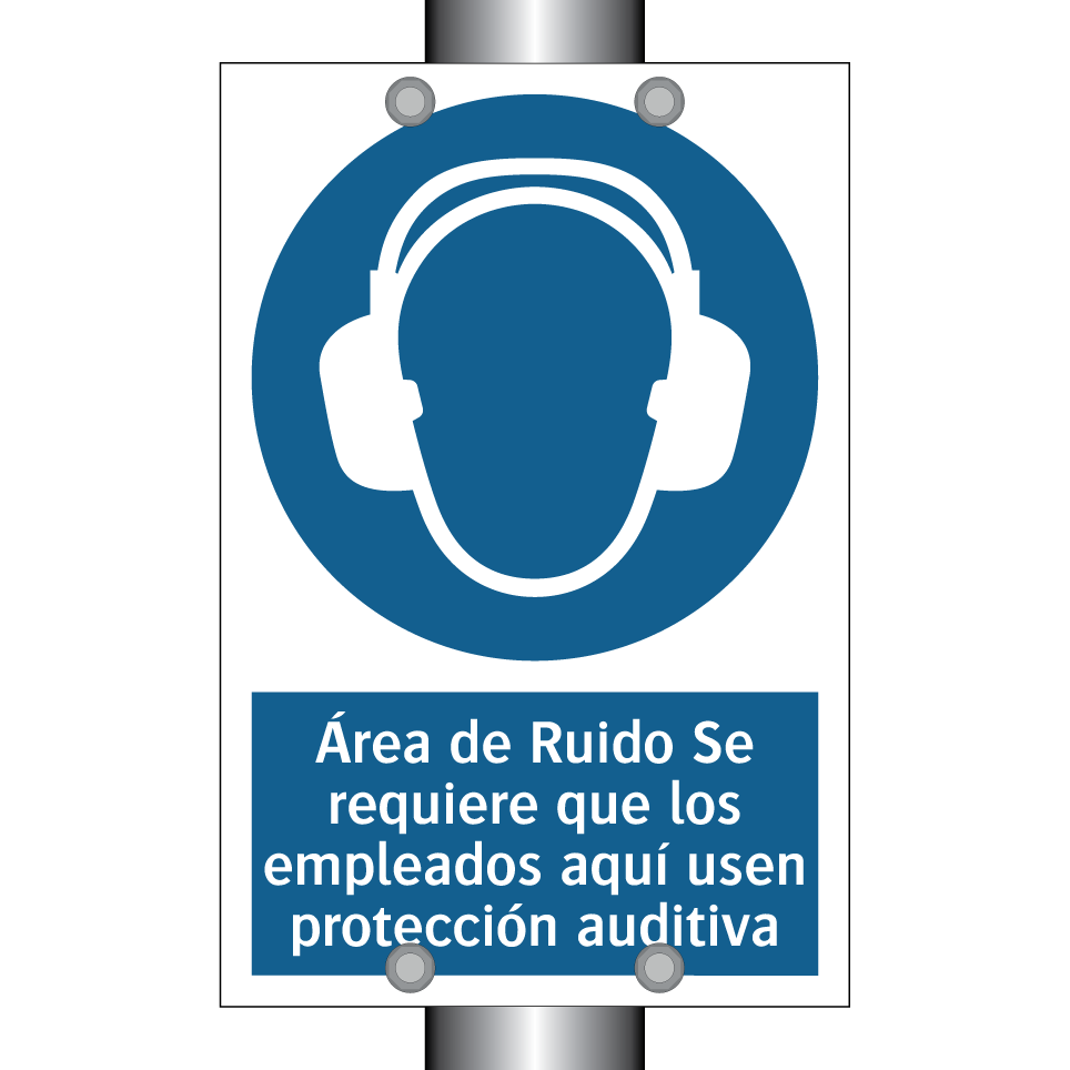 Área de Ruido Se requiere que los empleados aquí usen protección auditiva
