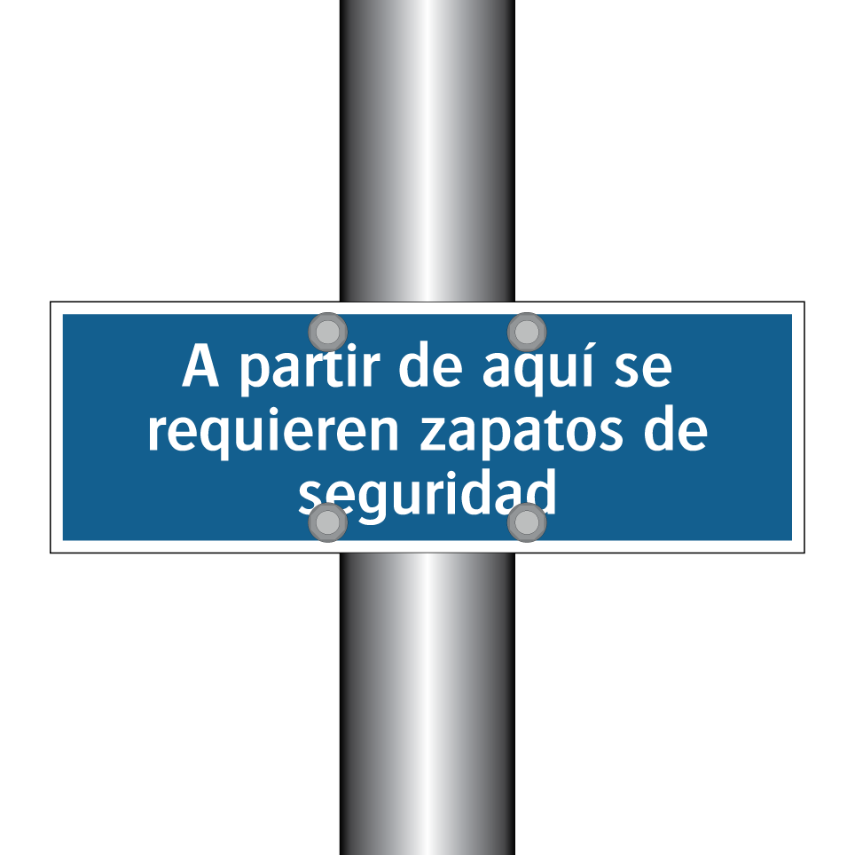 A partir de aquí se requieren zapatos de seguridad