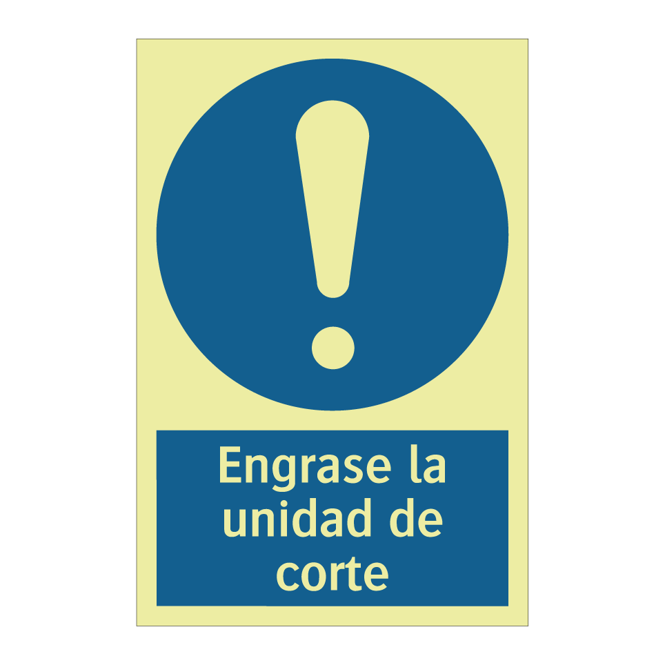 Engrase la unidad de corte