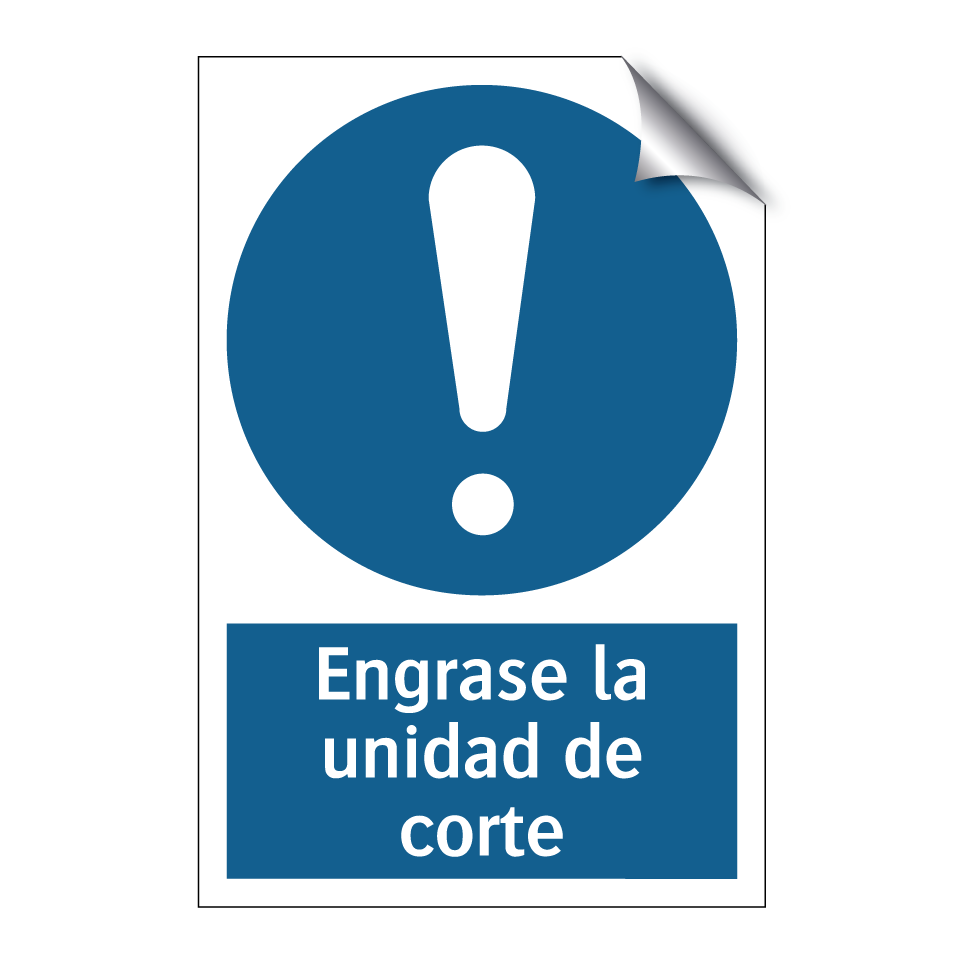 Engrase la unidad de corte