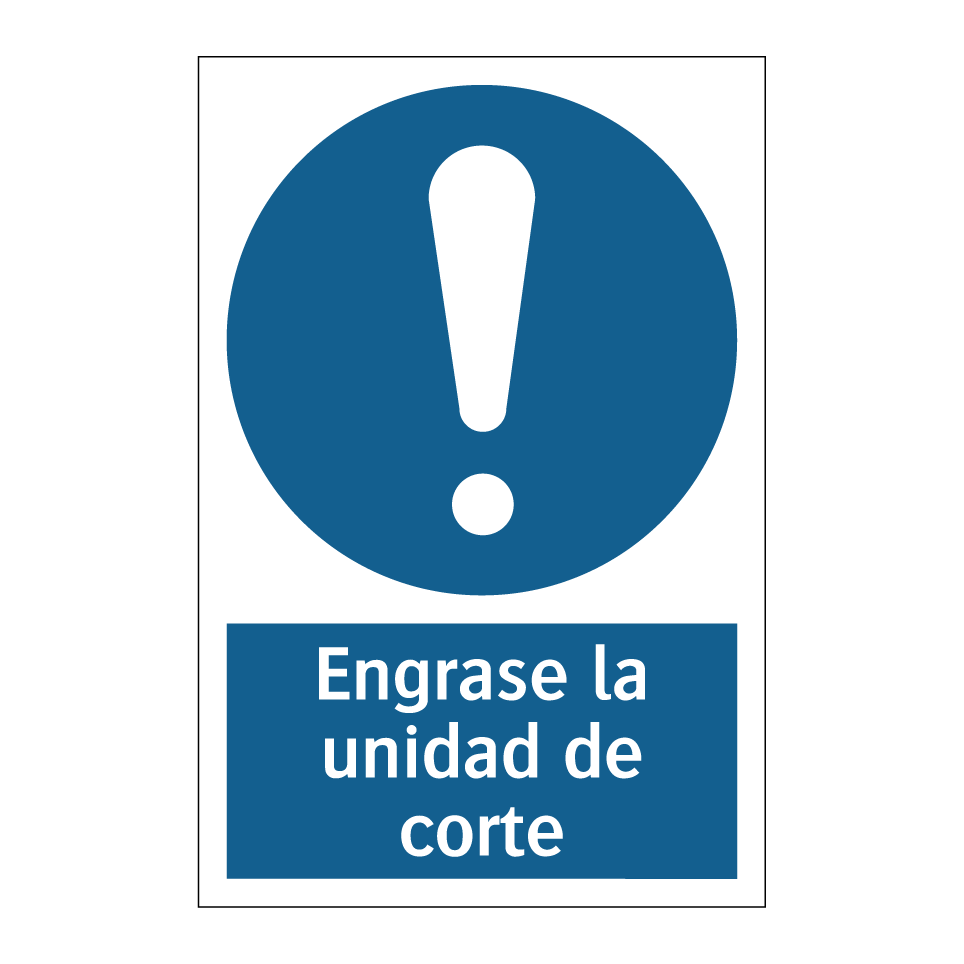 Engrase la unidad de corte