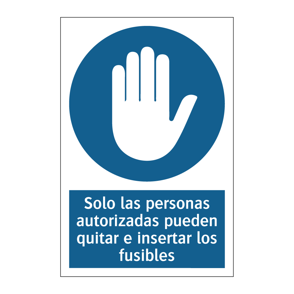 Solo las personas autorizadas pueden quitar e insertar los fusibles