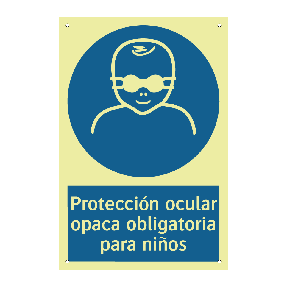 Protección ocular opaca obligatoria para niños