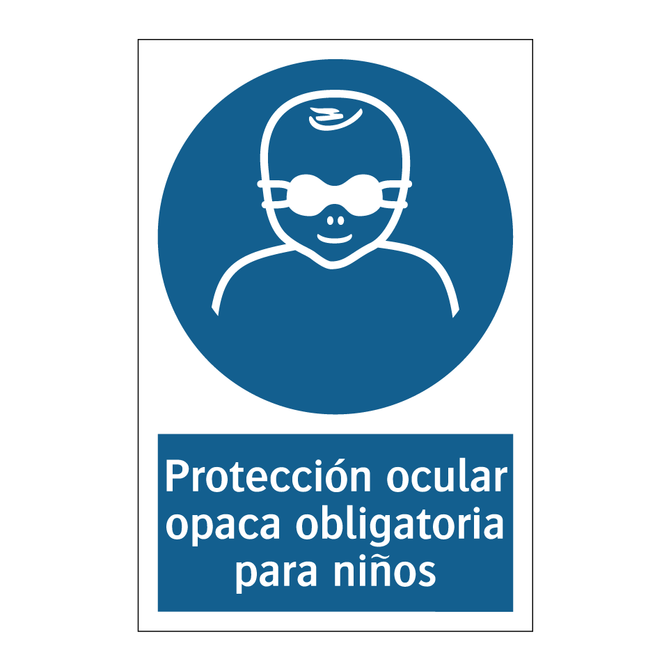 Protección ocular opaca obligatoria para niños