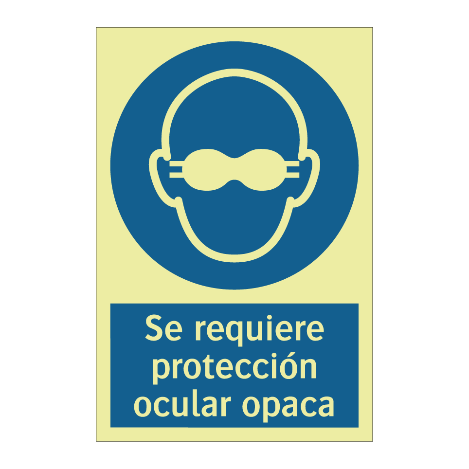 Se requiere protección ocular opaca
