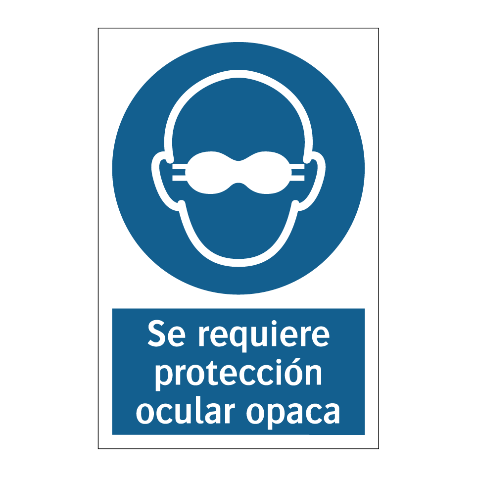 Se requiere protección ocular opaca