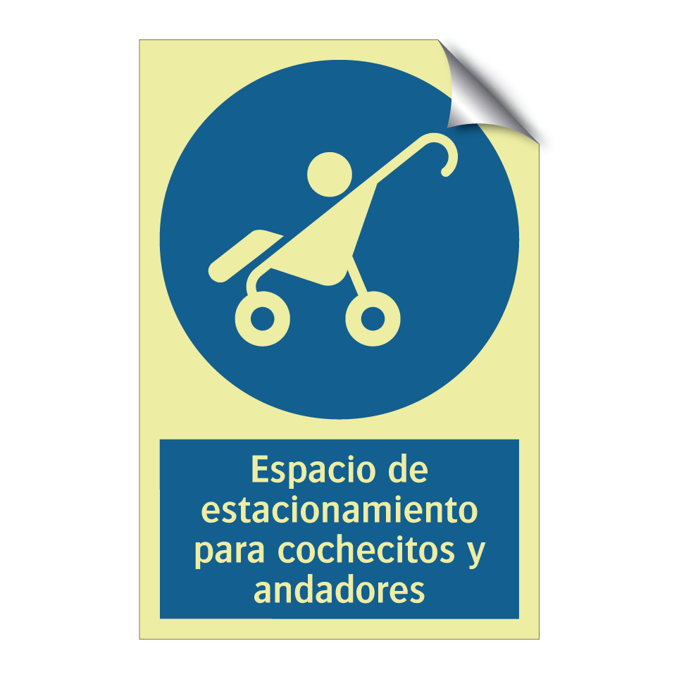Espacio de estacionamiento para cochecitos y andadores