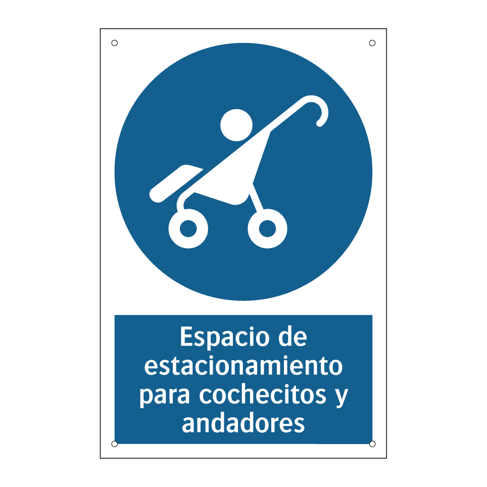 Espacio de estacionamiento para cochecitos y andadores