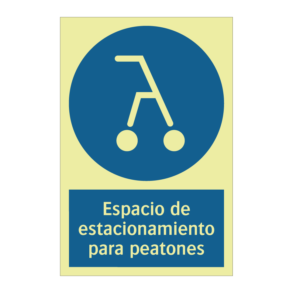 Espacio de estacionamiento para peatones