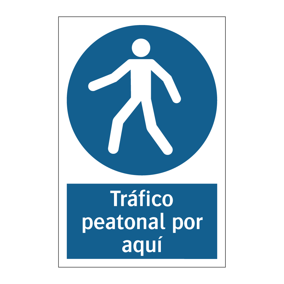 Tráfico peatonal por aquí