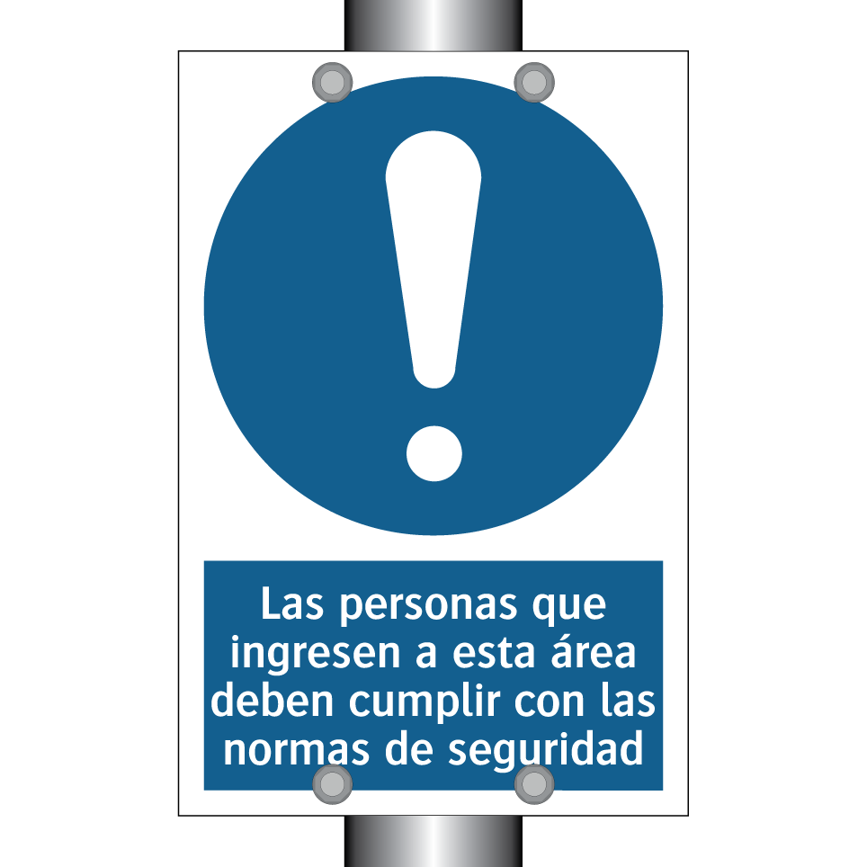 Las personas que ingresen a esta área deben cumplir con las normas de seguridad