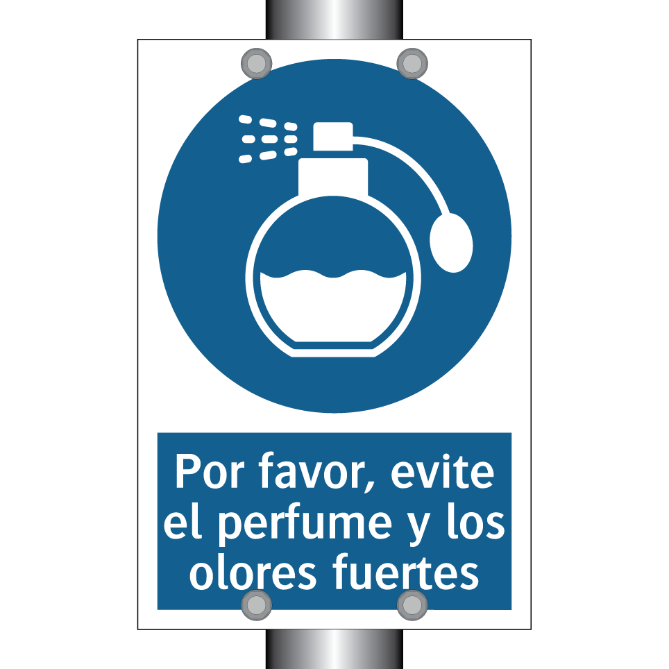 Por favor, evite el perfume y los olores fuertes